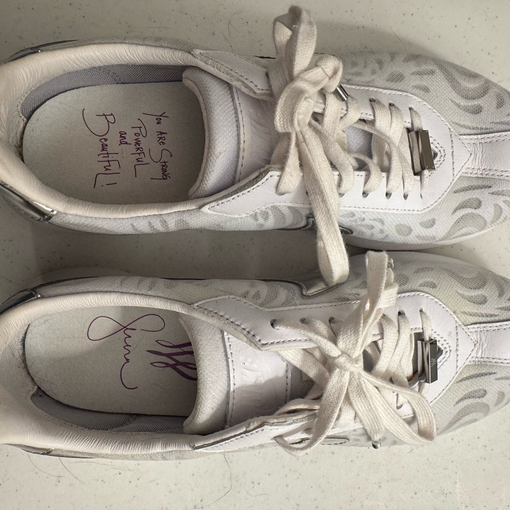 Nike White and Gray Women's Sneakers